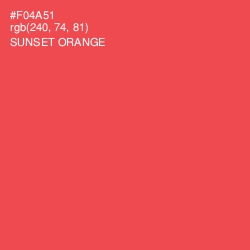 #F04A51 - Sunset Orange Color Image